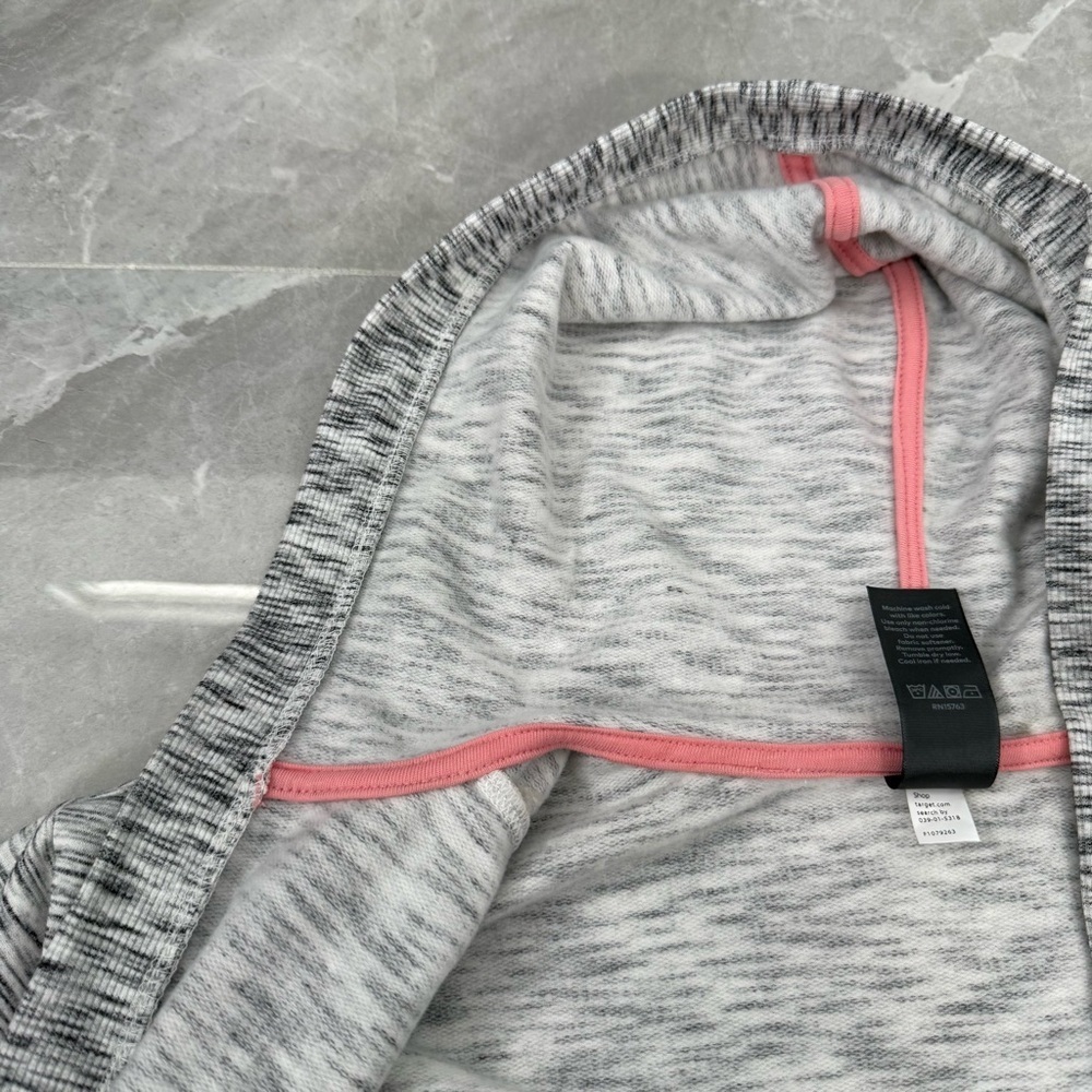 Girls' Champion C9 Open Front Heathered Hooded Jacket Thumbholes Large 10-12 - Picture 11 of 16